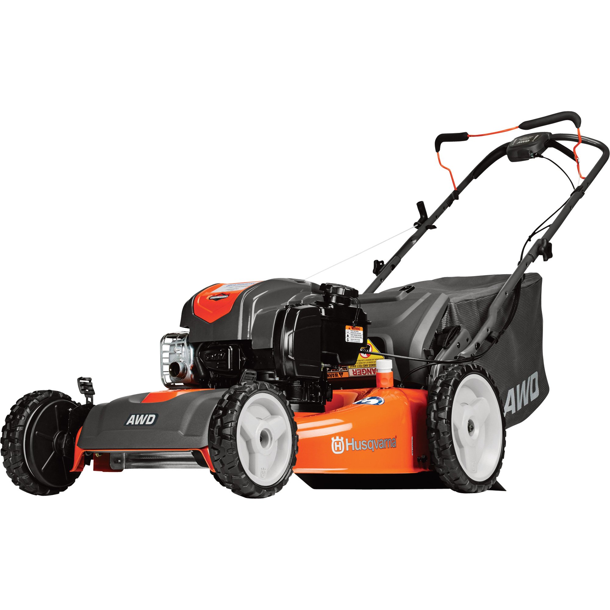 Husqvarna 3-in-1 All-Wheel Drive Lawn Mower — 163cc Briggs & Stratton 725 Series Engine, 22in. Deck, Model# HU725AWDHW